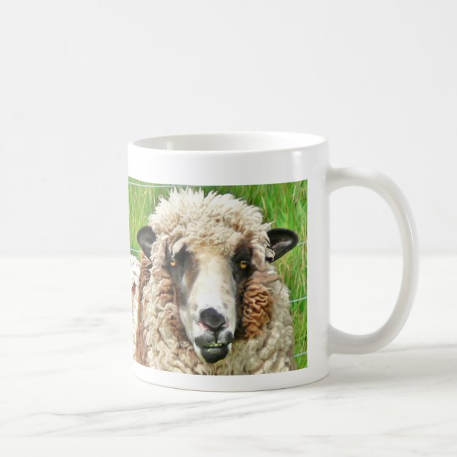 sheep face before coffee mug (Right)