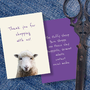 Sheep Face Small Business Thank You Note Cards