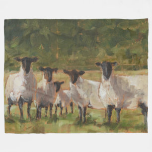 Sheep Family Fleece Blanket