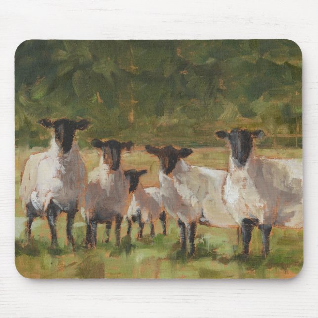 Sheep Family Mouse Mat (Front)