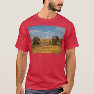 Sheep Farm and wind Turbines T-Shirt