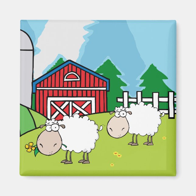 Sheep Farm Magnet (Front)