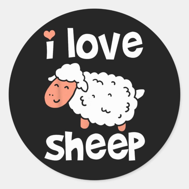 Sheep Farmer Animal  Classic Round Sticker (Front)