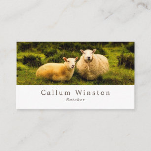 Sheep, Farmer & Butcher Business Card