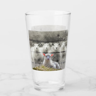Sheep Flock Baby Lamb Glass