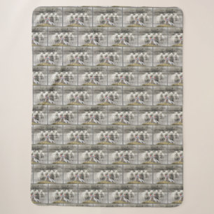 Sheep Flock Baby Lamb Sherpa Blanket