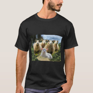 Sheep Flock Sheep Herd Baby Lamb Sheep Farm T-Shirt