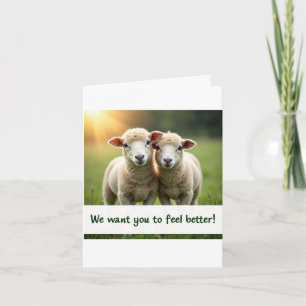 Sheep Friends Get Well Card