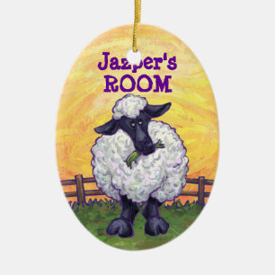 Sheep Gifts & Accessories Ceramic Tree Decoration