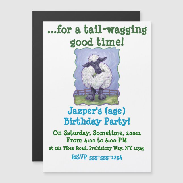Sheep Gifts & Accessories Magnetic Invitation (Front/Back)