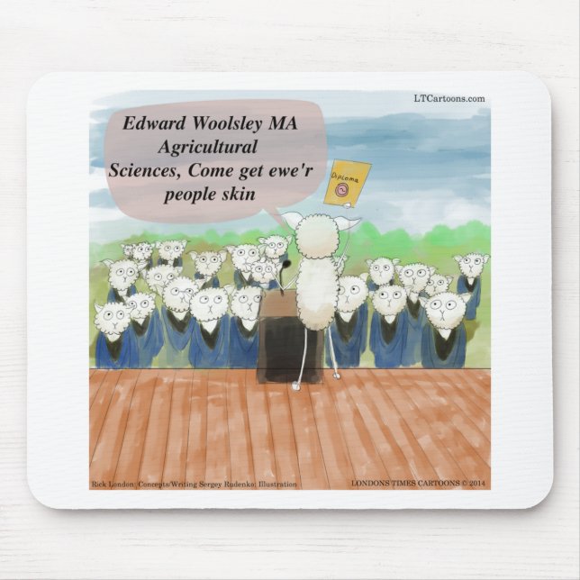 Sheep Graduation Day Funny Mouse Mat (Front)