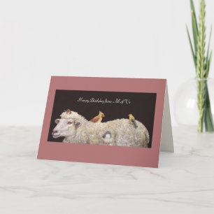 sheep group birthday card