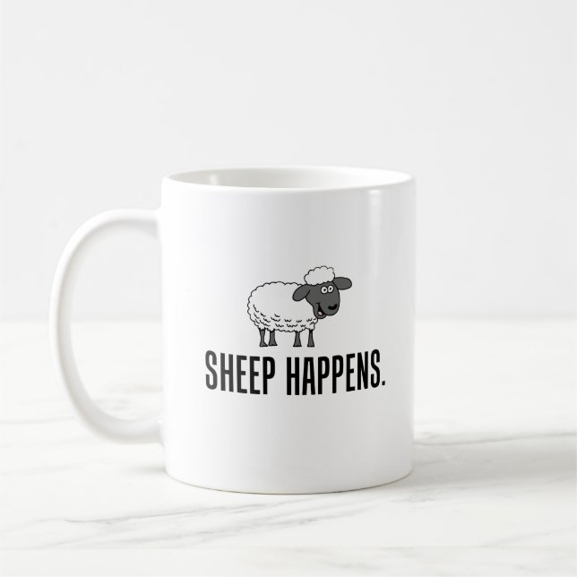 Sheep Happens Coffee Mug (Left)