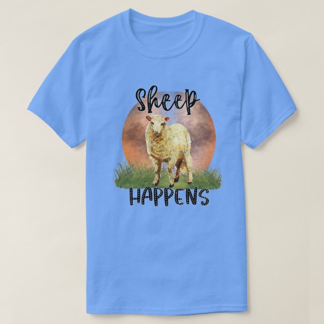 Sheep Happens Graphic T-Shirt (Design Front)
