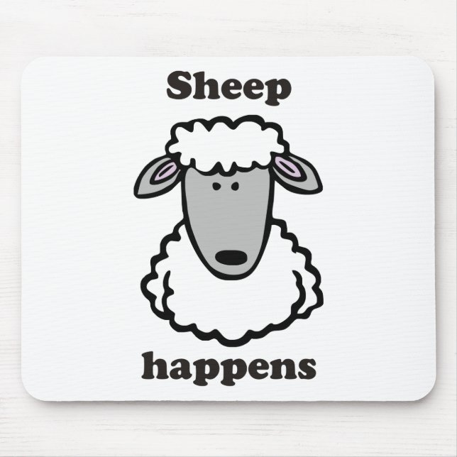 Sheep happens mouse mat (Front)