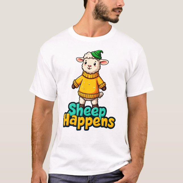 Sheep Happens T-Shirt (Front)