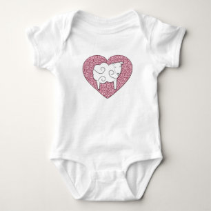 Sheep Heart Love You Ewe Pun Infant Creeper