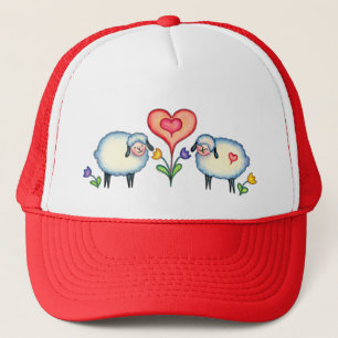 SHEEP & HEARTS by SHARON SHARPE Trucker Hat
