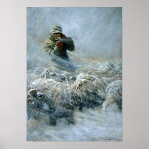 Sheep Herder, Storm by Newell Convers Wyeth Poster