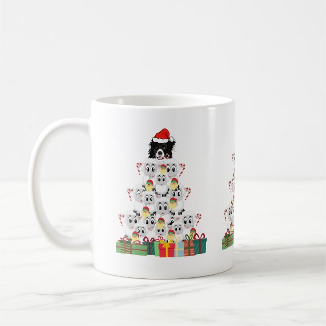 Sheep Herding Christmas Tree Coffee Mug (Left)