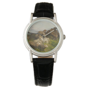 Sheep in a Meadow (by August Friedrich Schenck) Watch