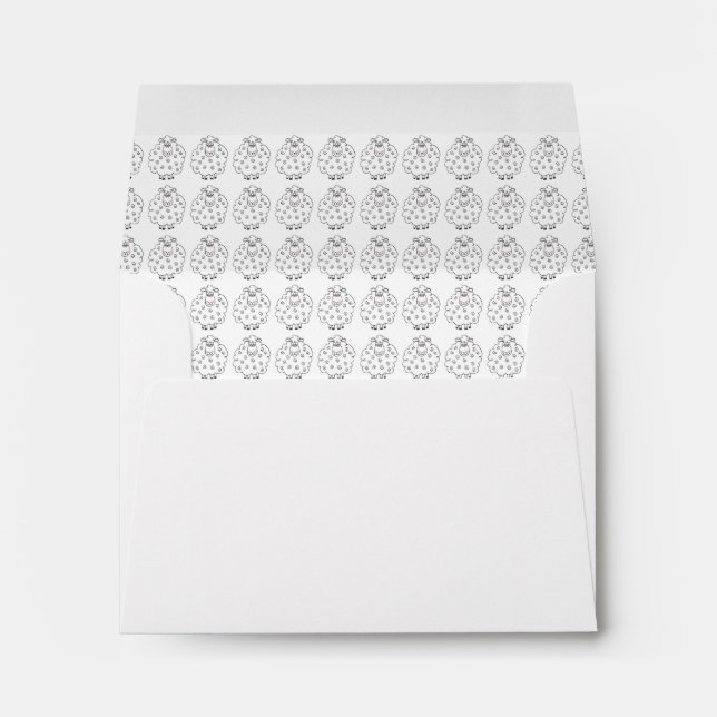 “Sheep in a Row” Envelope (Back (Bottom))