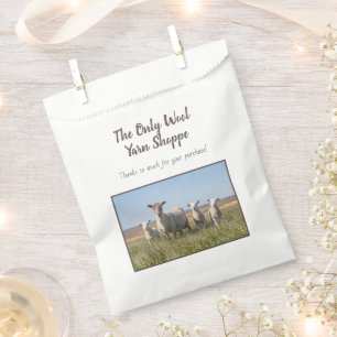 Sheep in Field Photo Template Customer Thank You Favour Bags