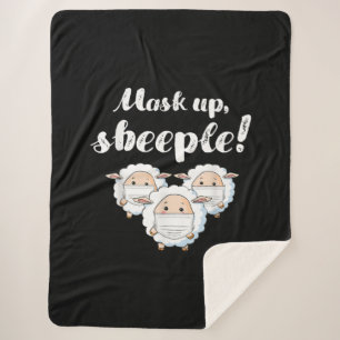 Sheep in mask Animal Lovers Perfect Gift Sherpa Blanket