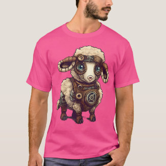 Sheep In Steampunk Mechanical Gear Vibrant Sheep T-Shirt