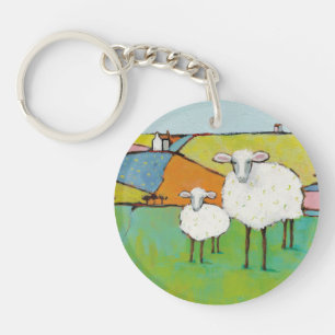 Sheep in the Meadow Key Ring