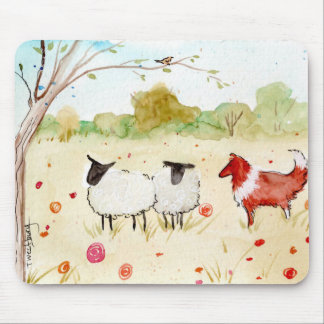 Sheep in the Meadow Mouse Mat