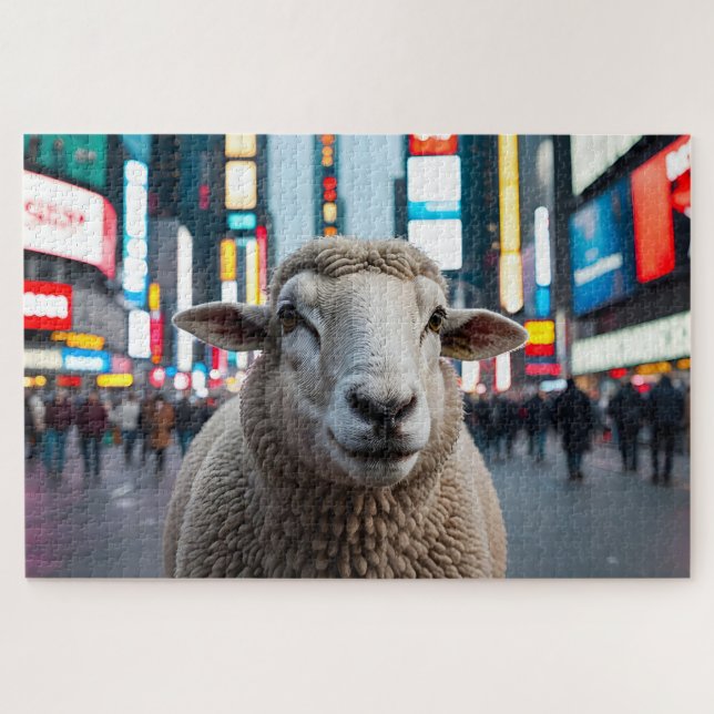 Sheep in Times Square Jigsaw Puzzle (Horizontal)