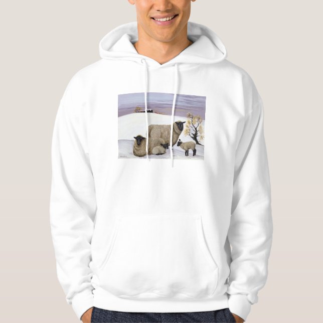 Sheep in Winter Hoodie (Front)