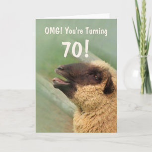 Sheep Joke 70th Birthday Card