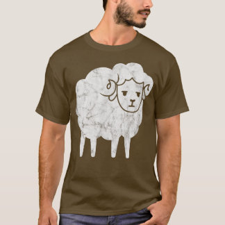 Sheep Kawaii Farmer Farm Animal Distressed T-Shirt