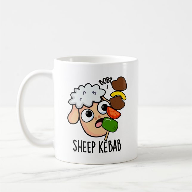 Sheep Kebab Funny Shish Kebab Pun  Coffee Mug (Left)