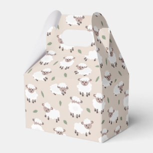Sheep & Lamb Cute Hand Drawn Farm Animals Favour Box