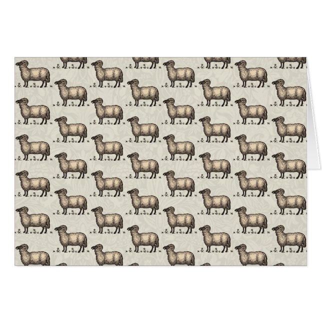 Sheep Lamb Farm Animal Vintage (Front Horizontal)