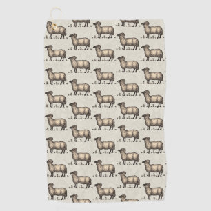 Sheep Lamb Farm Animal Vintage Golf Towel