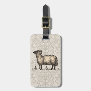 Sheep Lamb Farm Animal Vintage Luggage Tag