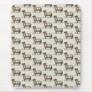 Sheep Lamb Farm Animal Vintage Mouse Mat