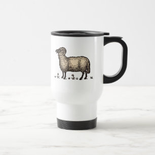 Sheep Lamb Farm Animal Vintage Travel Mug