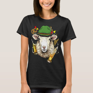 Sheep Lamb Germany Oktoberfest Party Beer Fest She T-Shirt