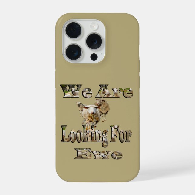 Sheep Looking For Ewe, iPhone Case (Back)