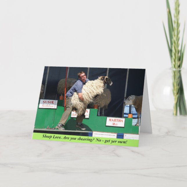 Sheep Love Valentine Card (Front)