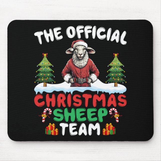 Sheep Lover Xmas Lights Christmas Tree Christmas S Mouse Mat (Front)