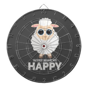 Sheep Make Me Happy Dartboard