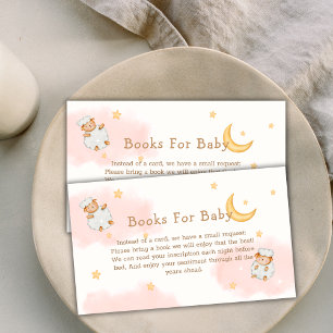 Sheep Moon Stars Books For Baby Shower Enclosure Card