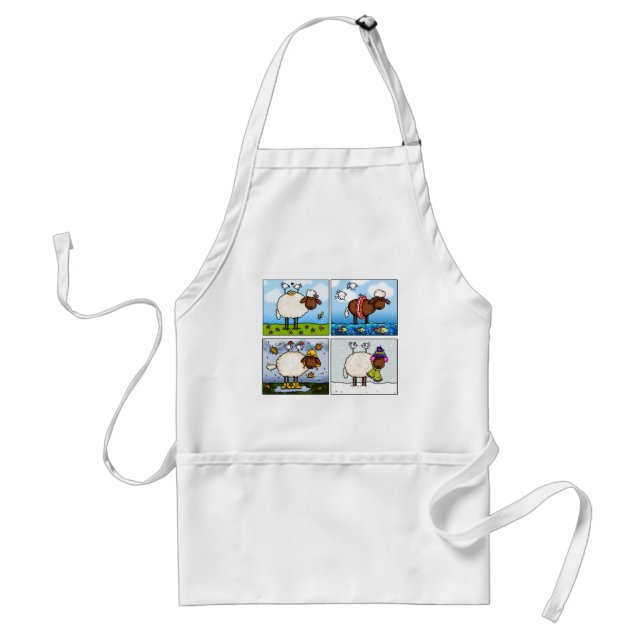 sheep of all seasons apron (Front)