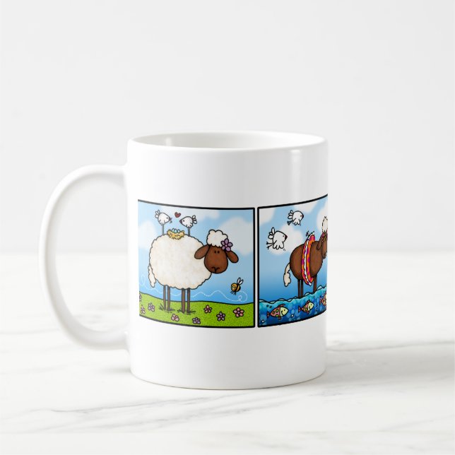 sheep of all seasons row mug (Left)